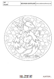 Mandala boyama sayfaları